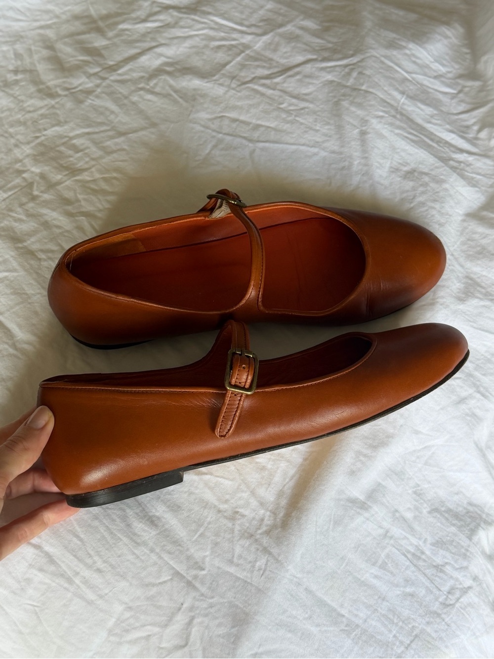 Penelope Chilvers Classic Mary Jane Flats in Brown